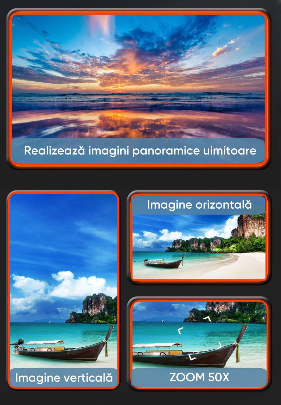 Drona HexaCraft, HC12 - Trend, 5G, pentru incepatori, copii sau adulti, distanta maxima 800M, 3 camere HD 8K, material rezistent la coliziuni, Altitude Hold Mode, Orbital Motion, Senzor de detectare a obiectelor, portocalie