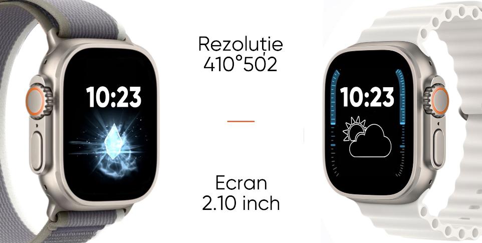Ceas Smartwatch, Touchscreen, Ecran AMOLED, Asistent vocal, Monitorizarea starii de sanatate, Fitness, Meniu Waterfall, Cadran AI, Rezistent la apa si socuri, Gri