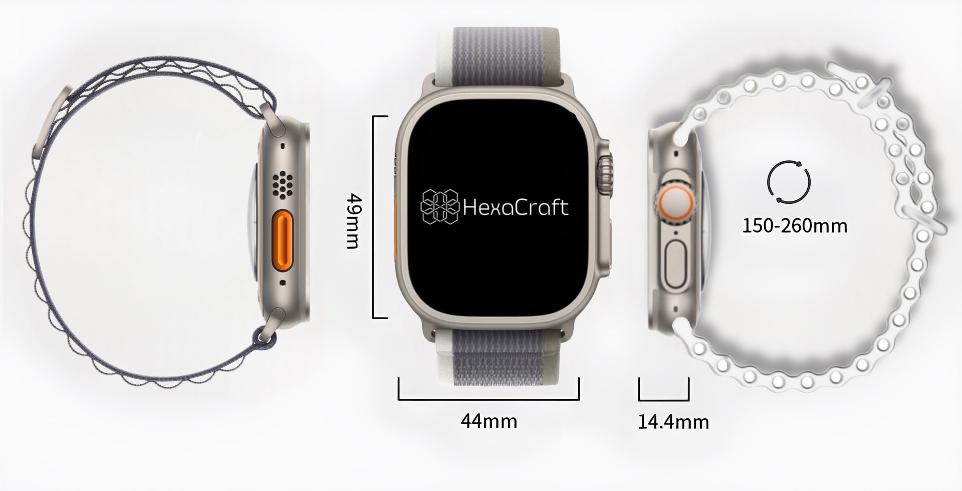 Ceas Smartwatch, Touchscreen, Ecran AMOLED, Asistent vocal, Monitorizarea starii de sanatate, Fitness, Meniu Waterfall, Cadran AI, Rezistent la apa si socuri, Gri