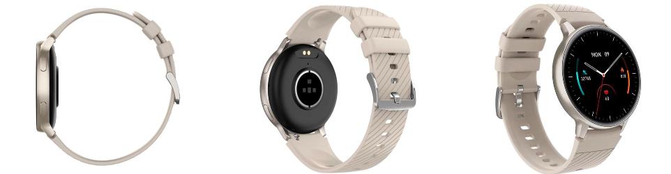 Ceas SmartWatch, HexaCraft, Touchscreen, SLIM, UniSex, Rezistent la apa si coliziuni, Monitorizarea starii de sanatate, Fitness, Durata de viata baterie 5 zile, Asistent vocal, Permite apeluri, Incarcare wireless, Silver