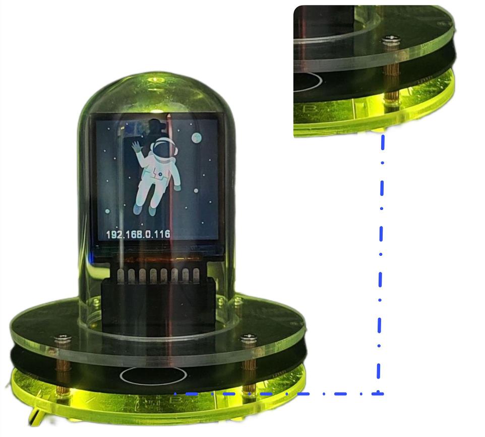 Ceas retro deluxe, Tub Nixie, Afisare vreme, fotografii, Luminozitate reglabila, Lama de Veghe, Conexiune WiFi, Conectare PC