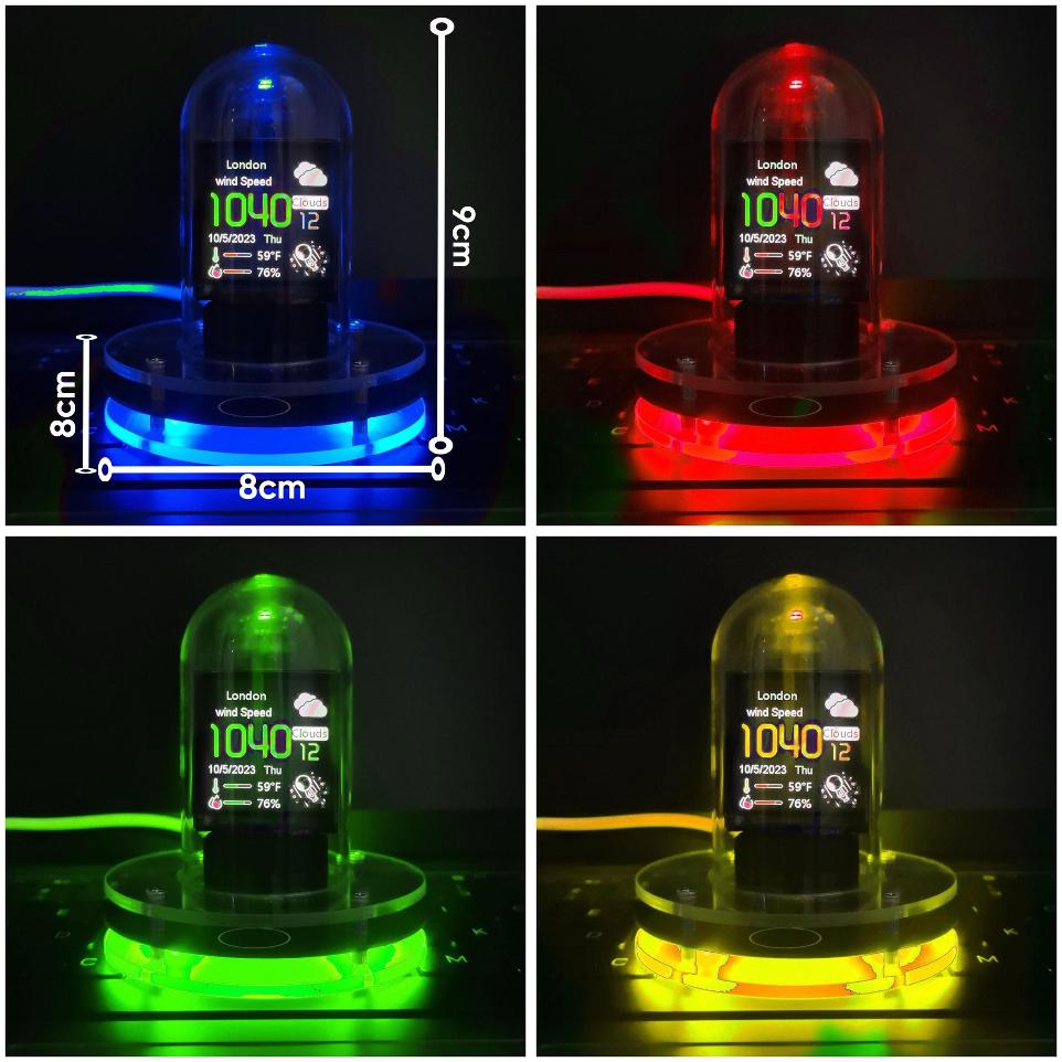 Ceas retro deluxe, Tub Nixie, Afisare vreme, fotografii, Luminozitate reglabila, Lama de Veghe, Conexiune WiFi, Conectare PC